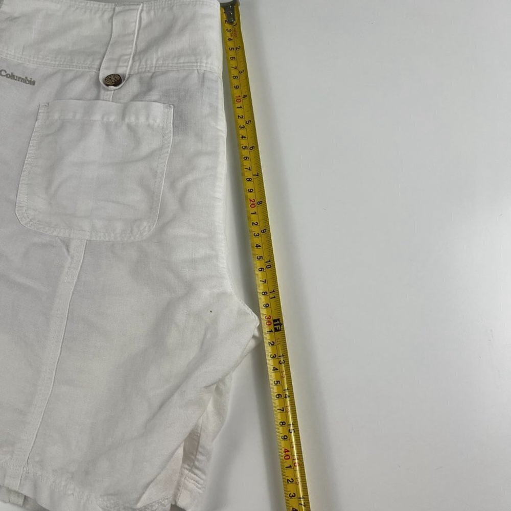 Columbia women short Linen blend white size 10 - Picture 6 of 10
